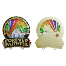 Low Cost Hollow out Offset Print Lapel Pin with Transparent Color (badge-045)
